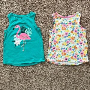 Gently worn- size 4T- girls cat and jack tank tops!